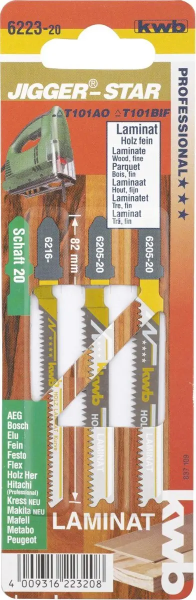 KWB Star Decoupeerzaagblad Laminaat 6223-20