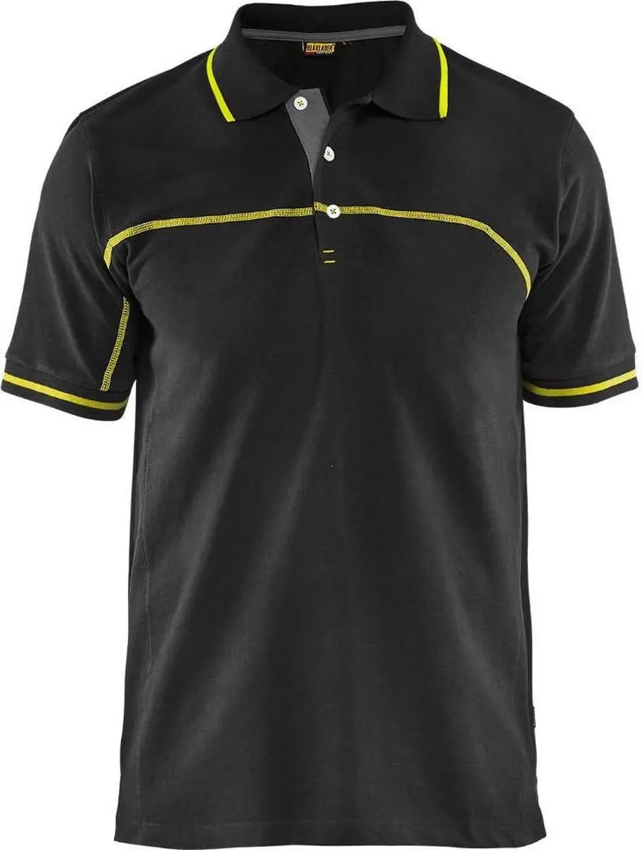 Blåkläder Polo Werkshirt - XXXL Zwart/Geel