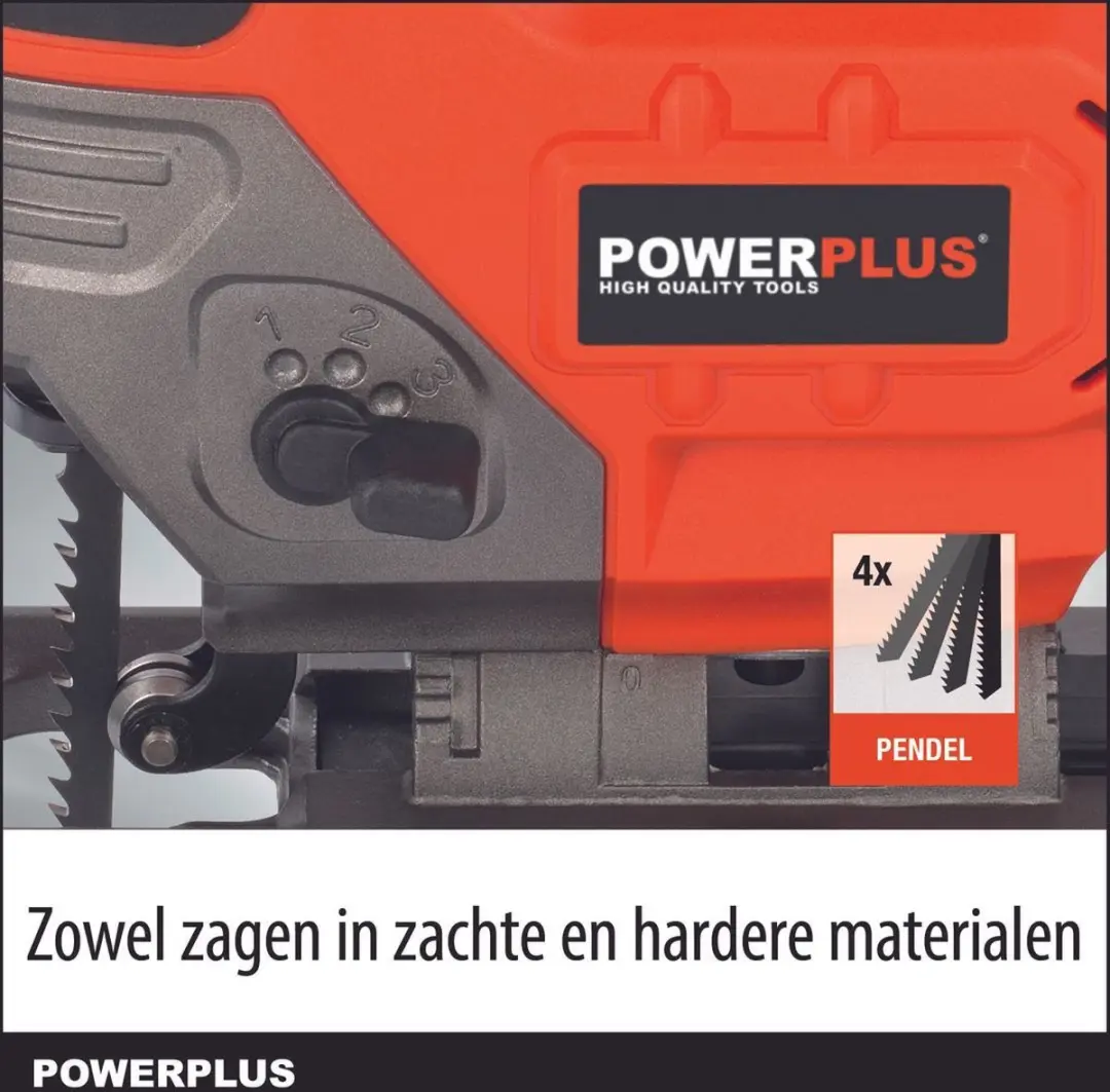Powerplus Dual Power POWDP25310 Decoupeerzaag 20V - 2300 min⁻¹ - 2 Zaagbladen