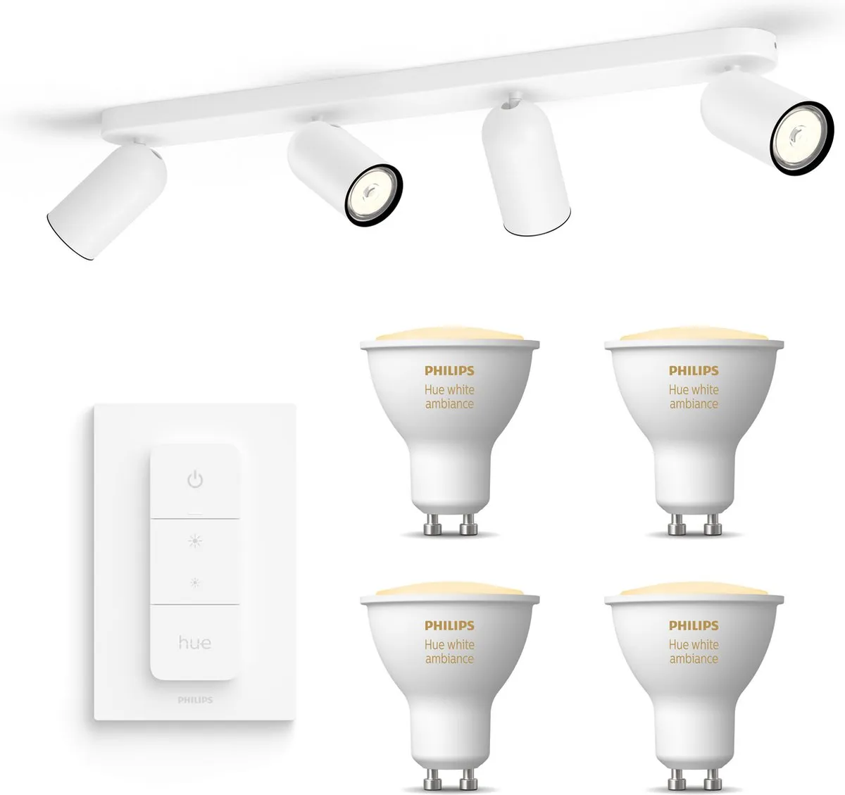 Philips Hue Pongee Opbouwspot 4x GU10