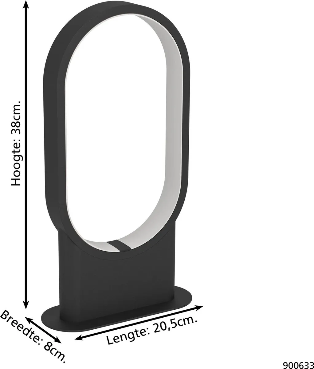 Eglo Codriales LED Tafellamp 38cm - Zwart/Wit