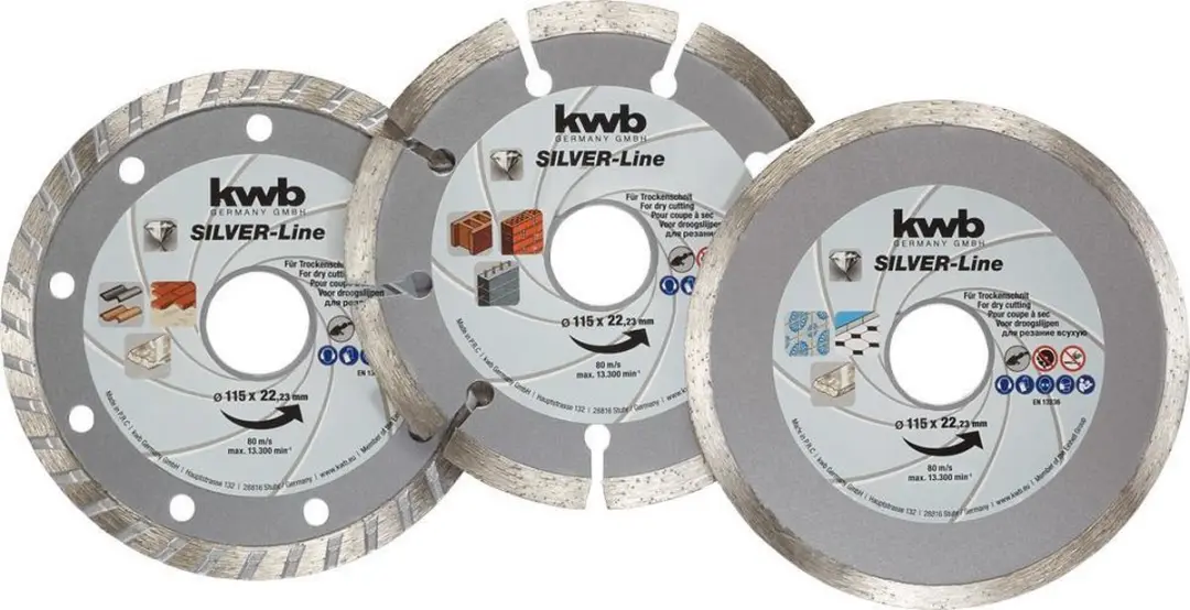 KWB 3 Diamant Doorslijpschijven 125mm Metaal - 22mm As