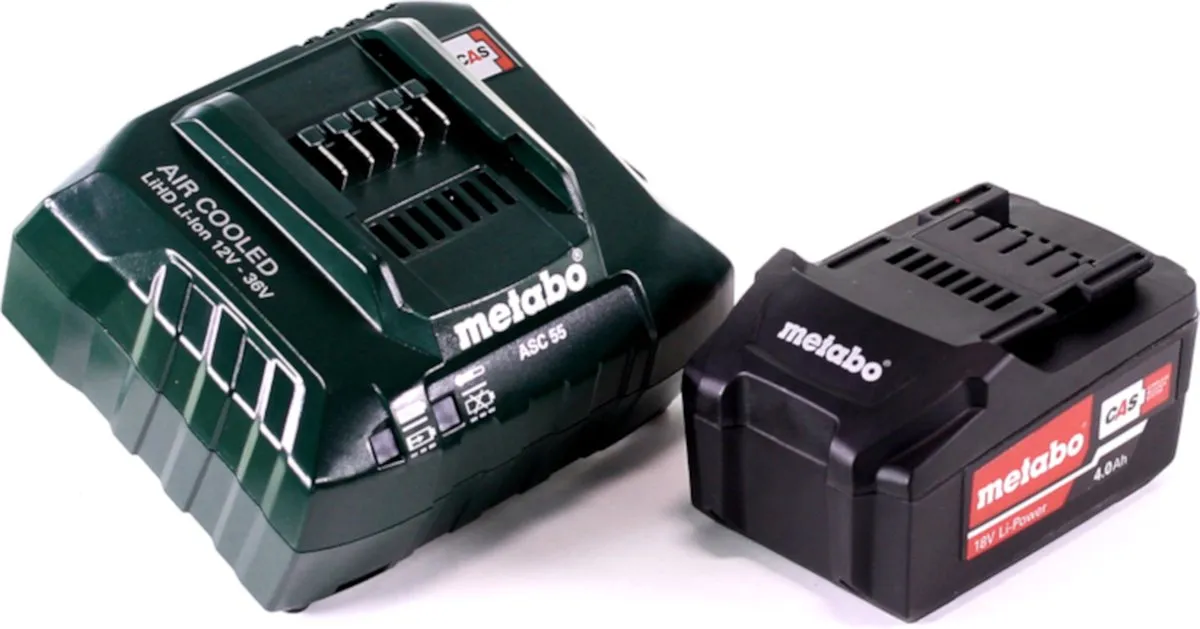 Metabo CAS 625591000 Li-Power Accu 18V 4.0Ah + Oplader ASC 55