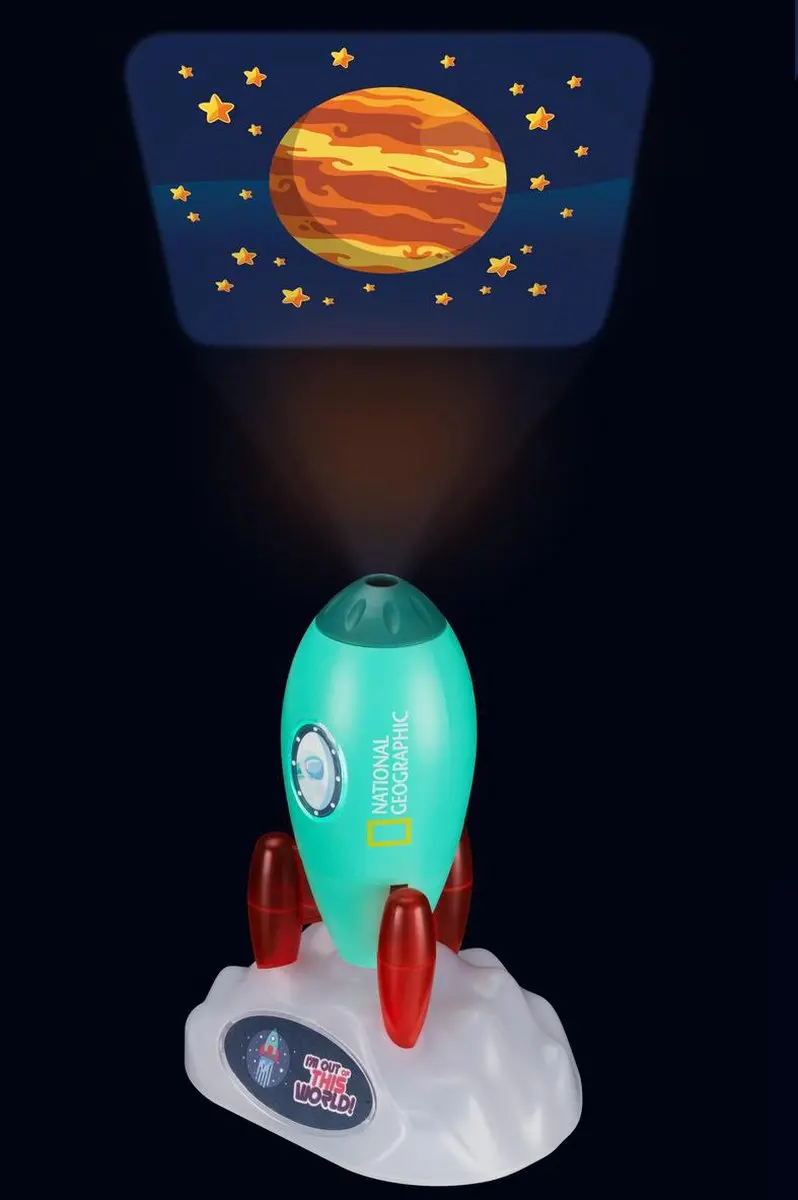 National Geographic Space Rocket Nachtlamp/Projector - Multi