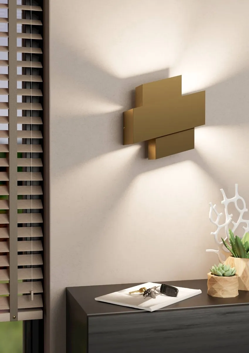 Eglo Timparosso Wandlamp E27 - 25,5 cm - Goud