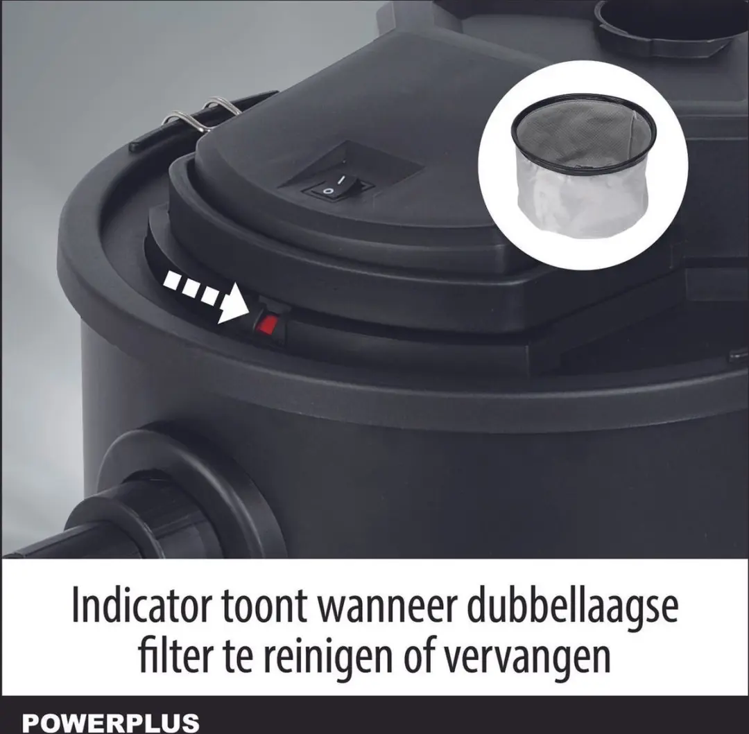 Powerplus POWX308 Elektrische Aszuiger 1200W - 20L Tank