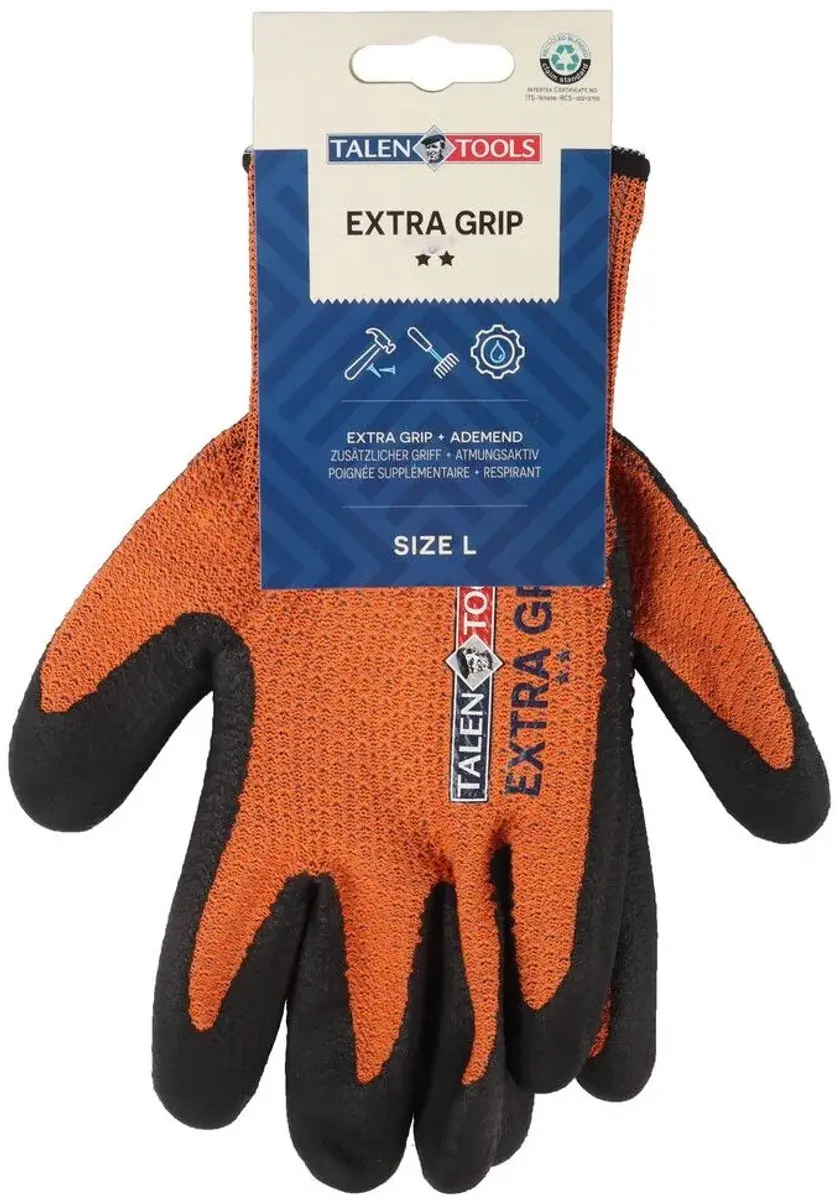 Talen Tools Werkhandschoenen Extra Grip L - Oranje