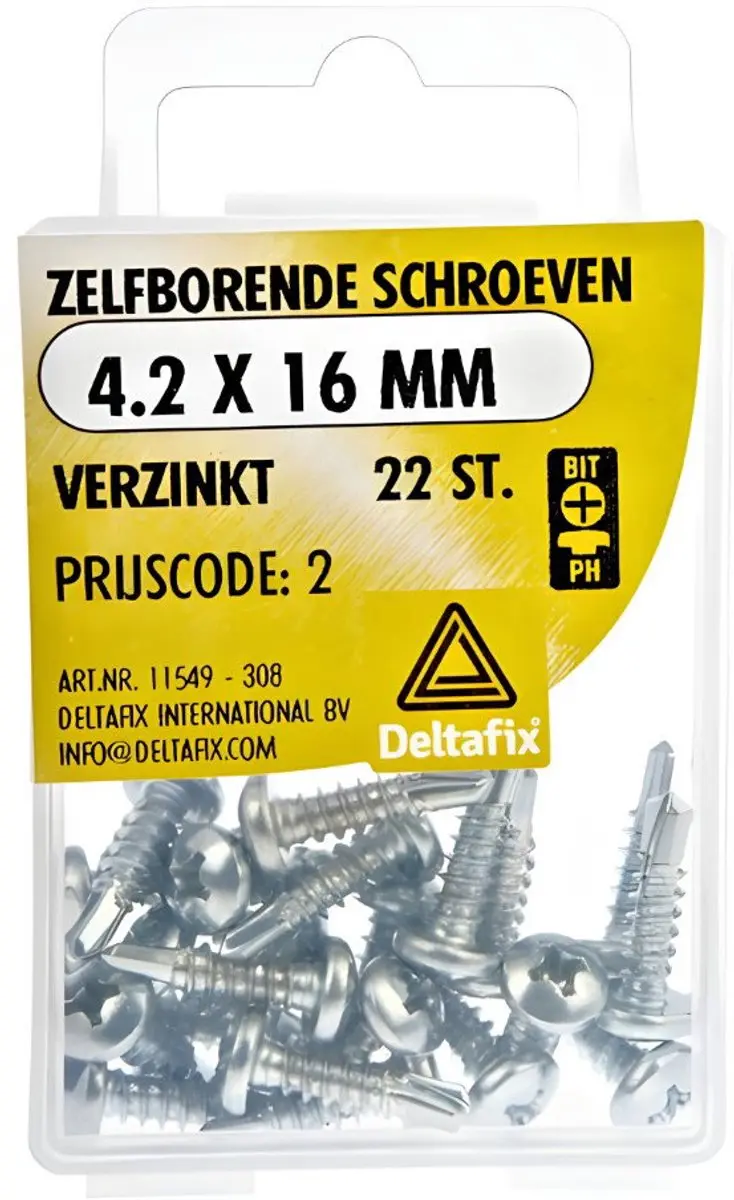 Deltafix Zelfborende Schroeven 4.2x16mm Verzinkt