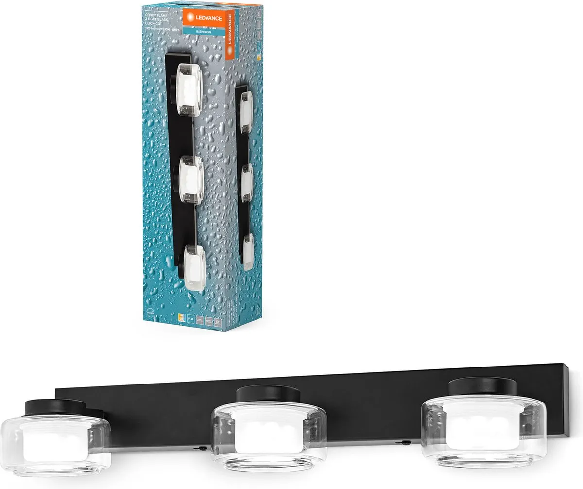 LEDVANCE Orbis Flame Wandlamp 16,5W - 1050lm - Zwart
