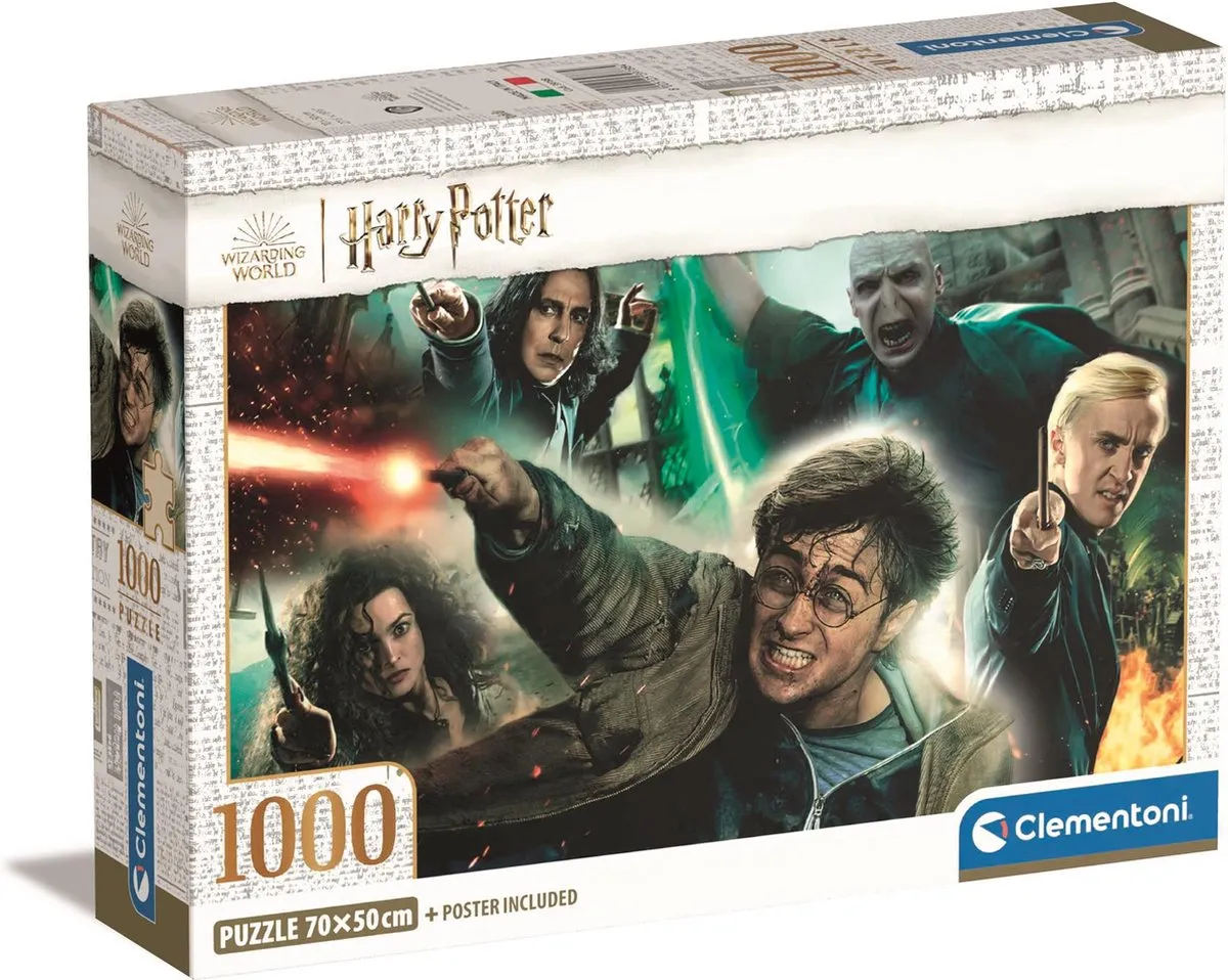 Clementoni Harry Potter en Vijanden Puzzel 1000 Stuks - Multicolor