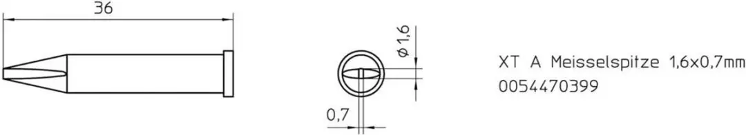 Weller XT-A Soldeerpunt 1.6mm - 0054470399