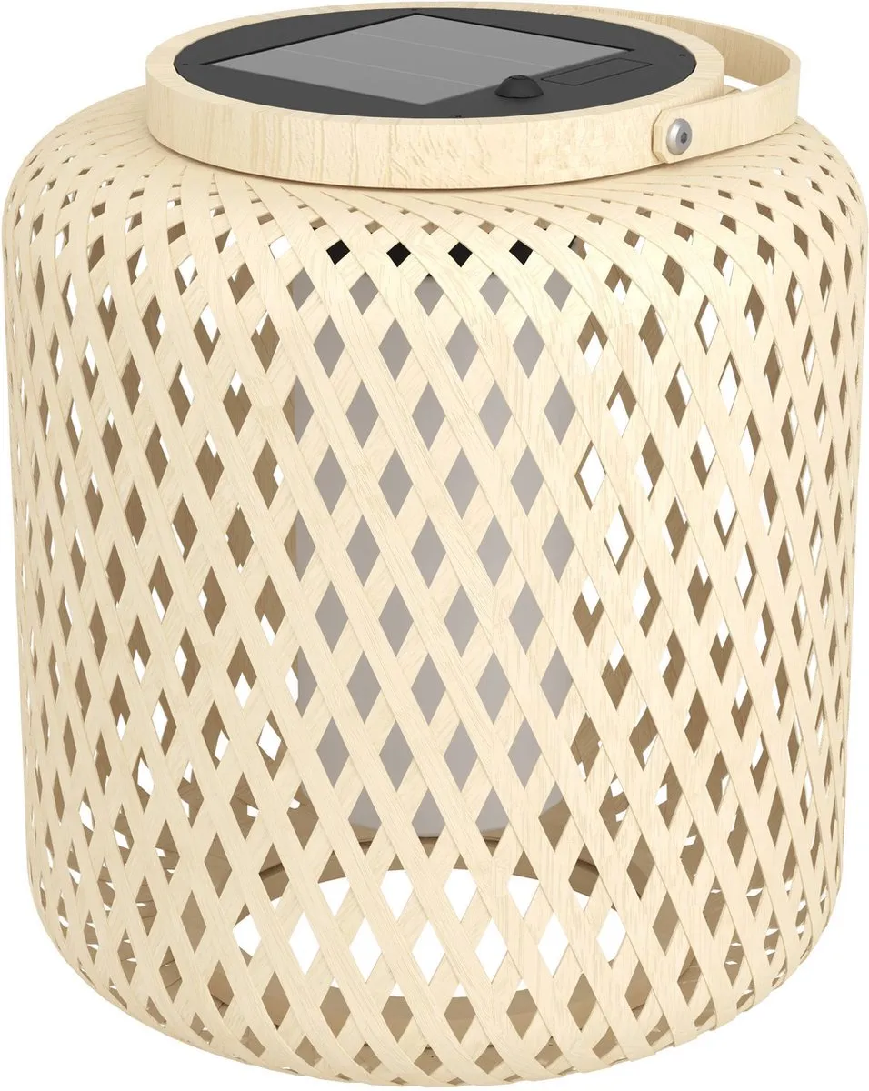 Eglo Marliano Solar Tafellamp - LED 24cm - Bruin/Zwart/Wit
