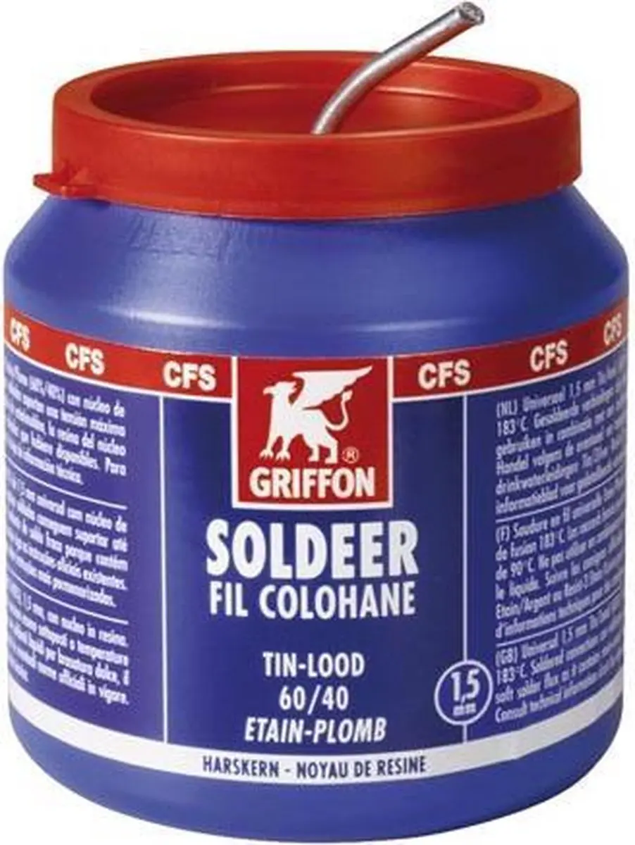 Griffon Soldeerdraad 60/40 1,5mm 500g - Pot