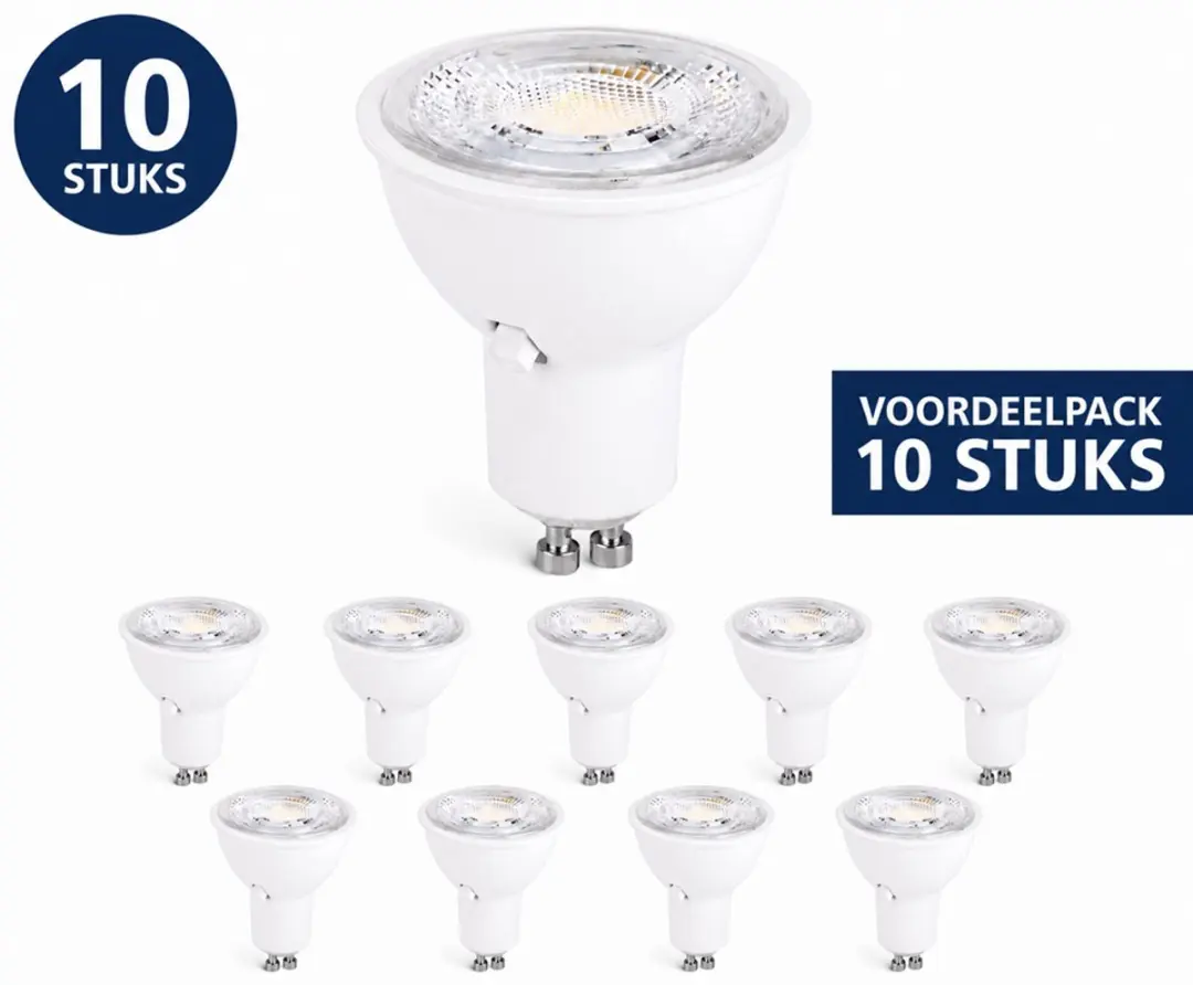 Integral GU10 LED Voordeelpack 10 Stuks - 4.9W 540lm 2700K-4000K Dimbaar