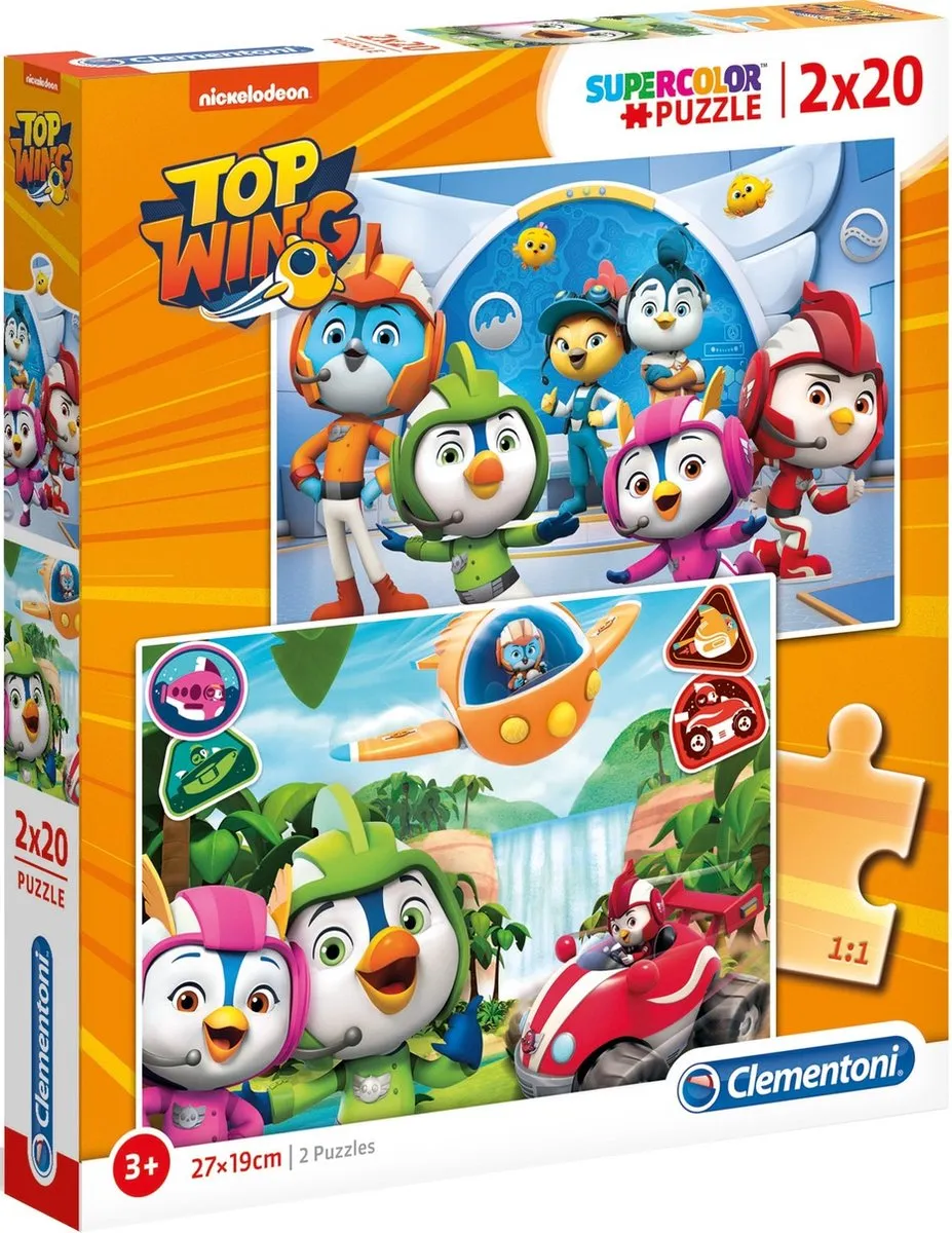 Clementoni Top Wing Educatieve Puzzelset 2x20 Stuks