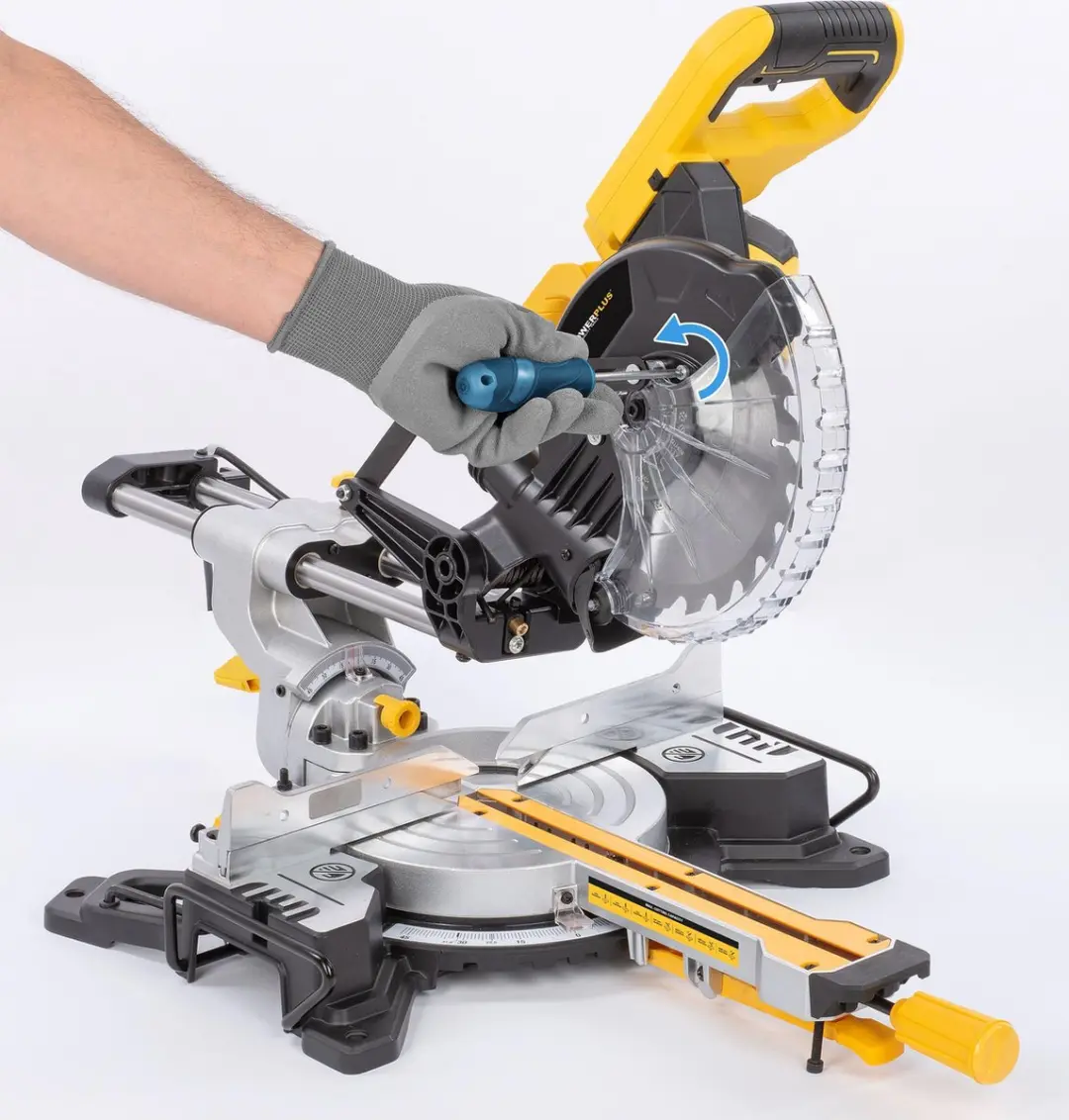 Powerplus POWX075720DB Afkort- en Verstekzaag 1600W - 210mm