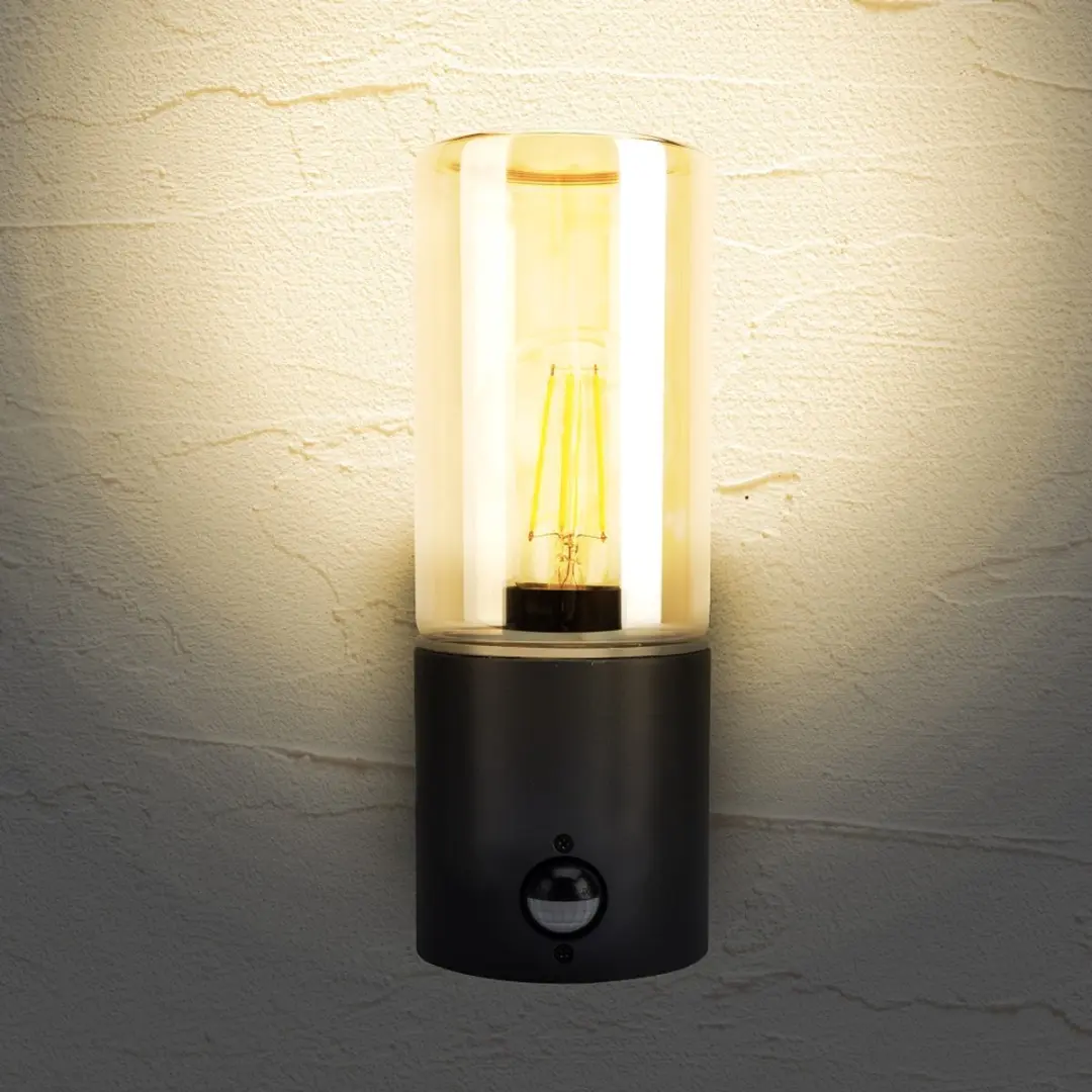 Integral Winchester Wandlamp Donkergrijs IP54 - Sensor E27 Max 20W