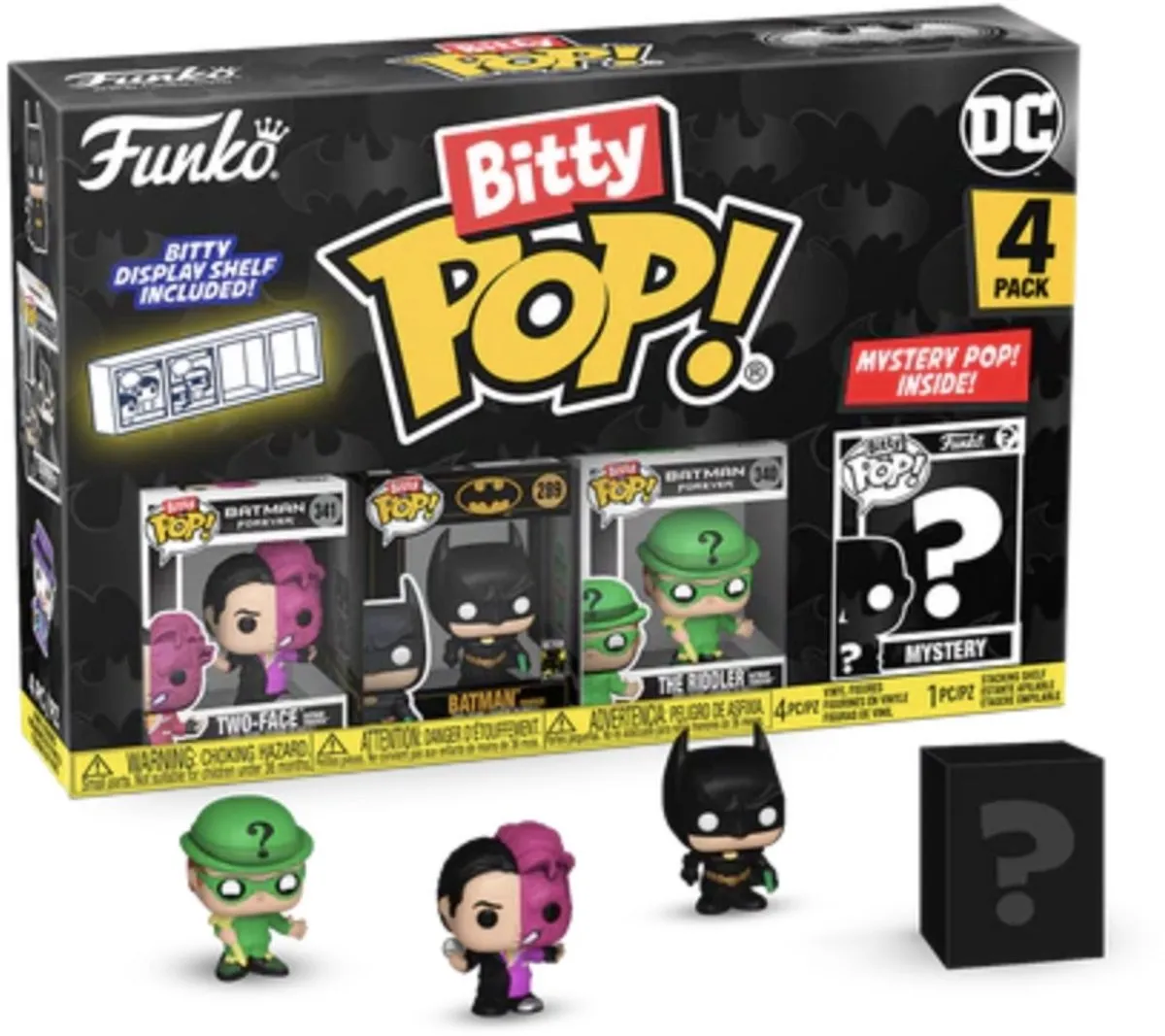 Funko Bitty POP! DC Batman - Two-Face, The Riddler & Mystery - 2cm - Multicolor
