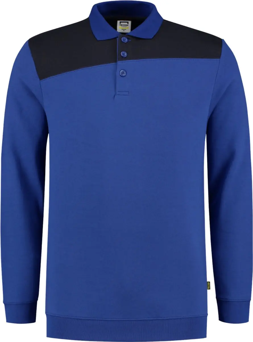 Tricorp Polosweater Bicolor 3XL - Koningsblauw/Marineblauw