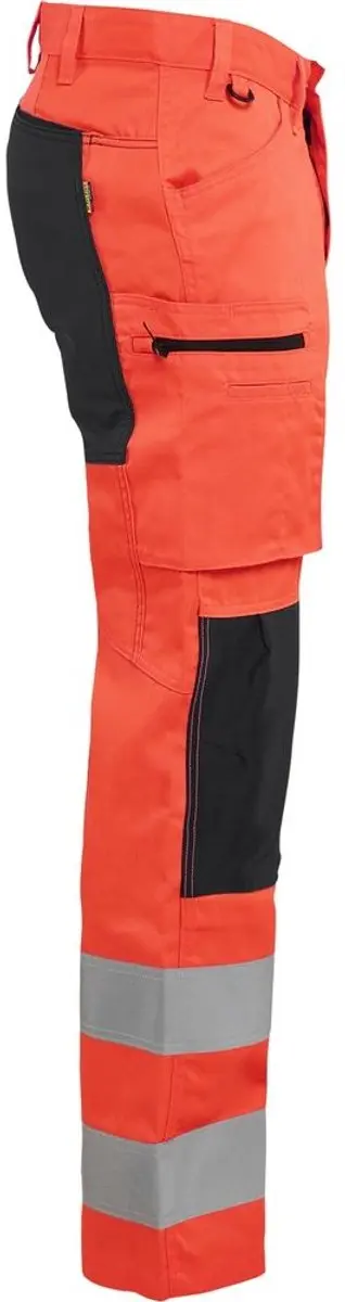 Blåkläder High Vis Broek 1585-1811 D116 - Rood/Zwart