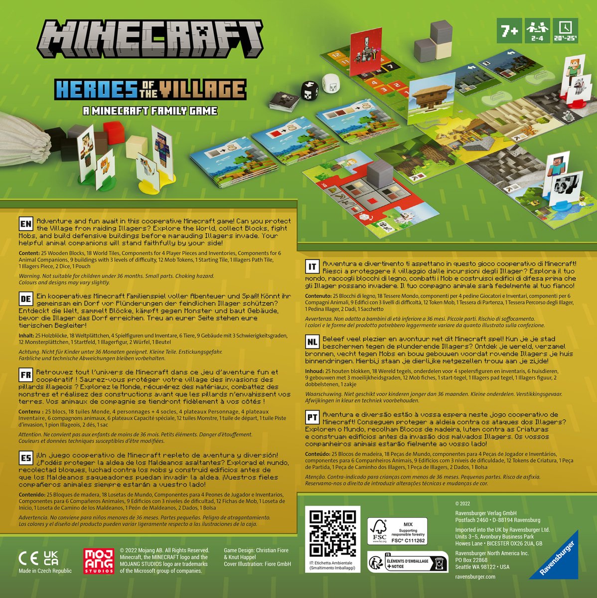Ravensburger Minecraft junior: Heroes of the village - Bordspel