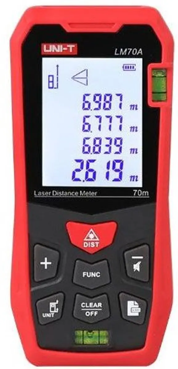 UNI-T LM-A Serie Laser Afstandsmeter 70m - Zwart/Grijs