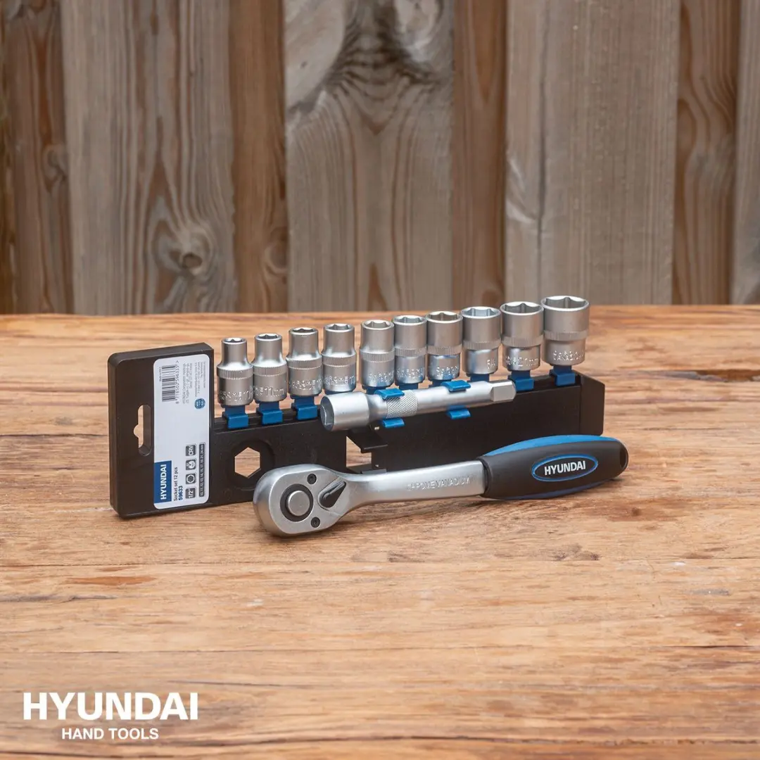 Hyundai Dopsleutelset 1/2 12-delig - 10-24mm
