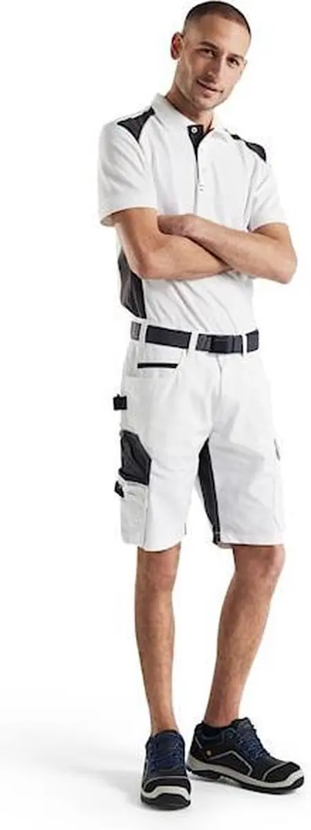 Blåkläder Poloshirt Piqué 3324-1050 Wit/Donkergrijs - L