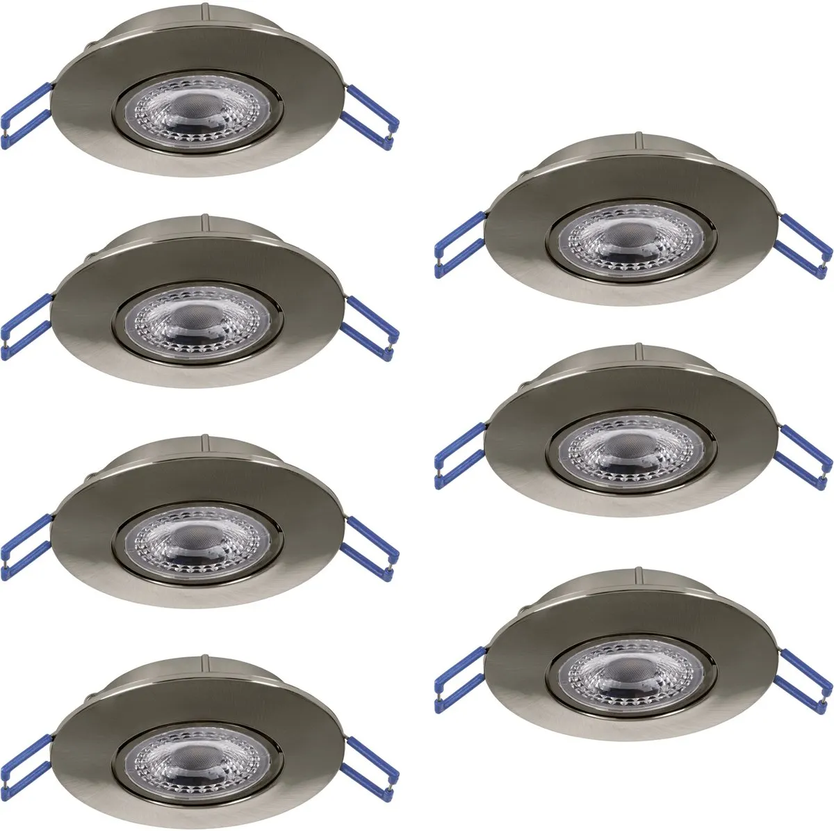 Eglo Zujar Inbouwspot LED Ø90mm - 7 Stuks - Nikkelmat