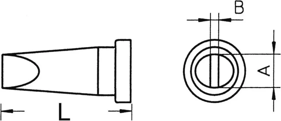 Weller LT-H T0054443799 Soldeerpunt Beitelvorm 0.8mm