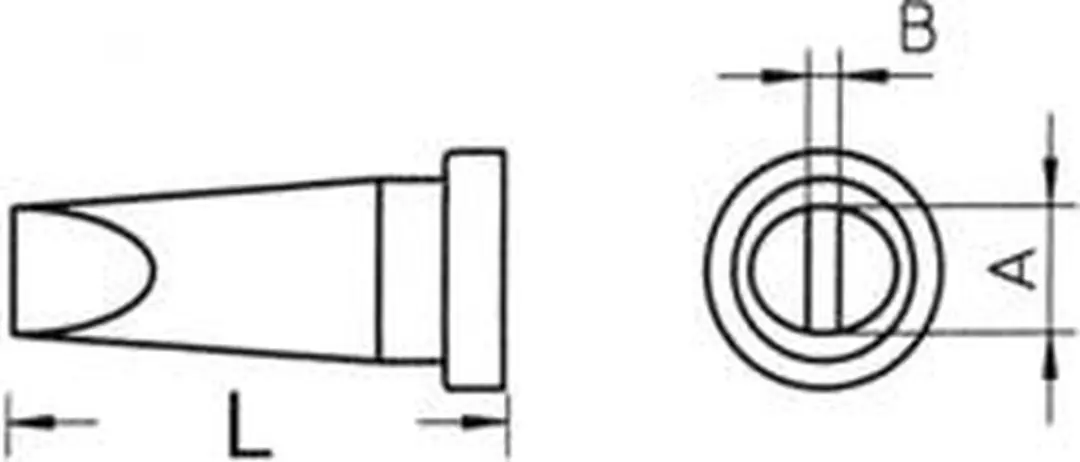Weller LT-H T0054443799 Soldeerpunt Beitelvorm 0.8mm