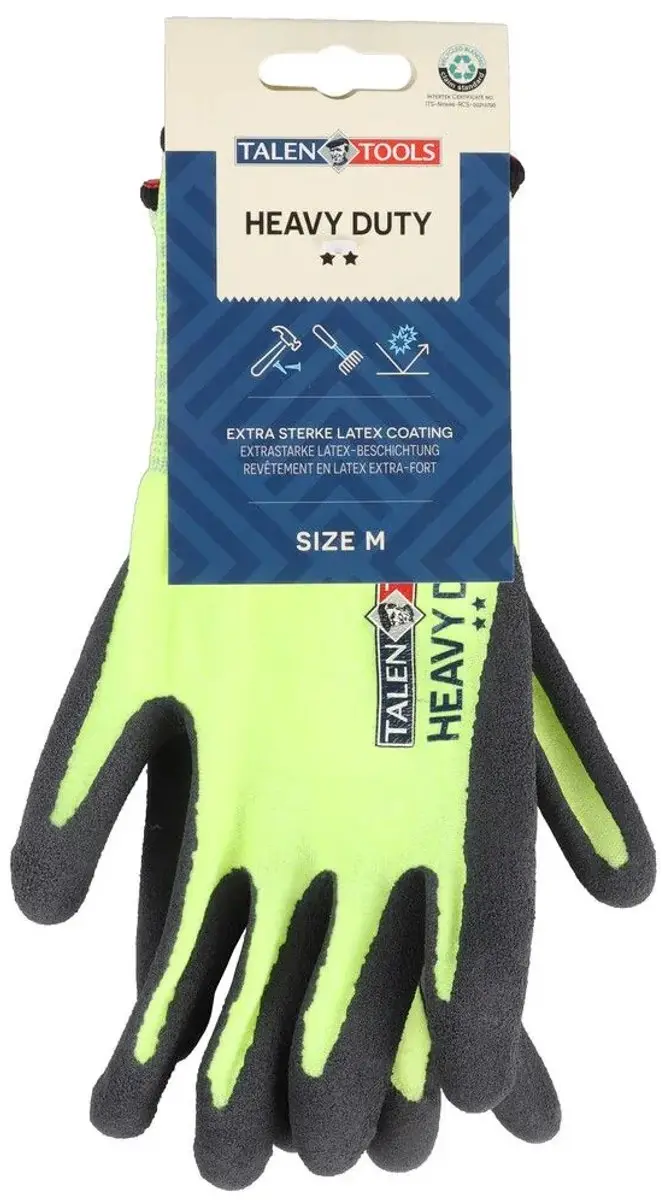 Talen Tools Werkhandschoenen Schuurbestendig Heavy Duty M - Fluogeel