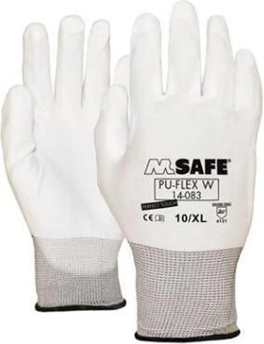 Oxxa PU-Flex 14-083 Handschoen - L - Wit/Blauw