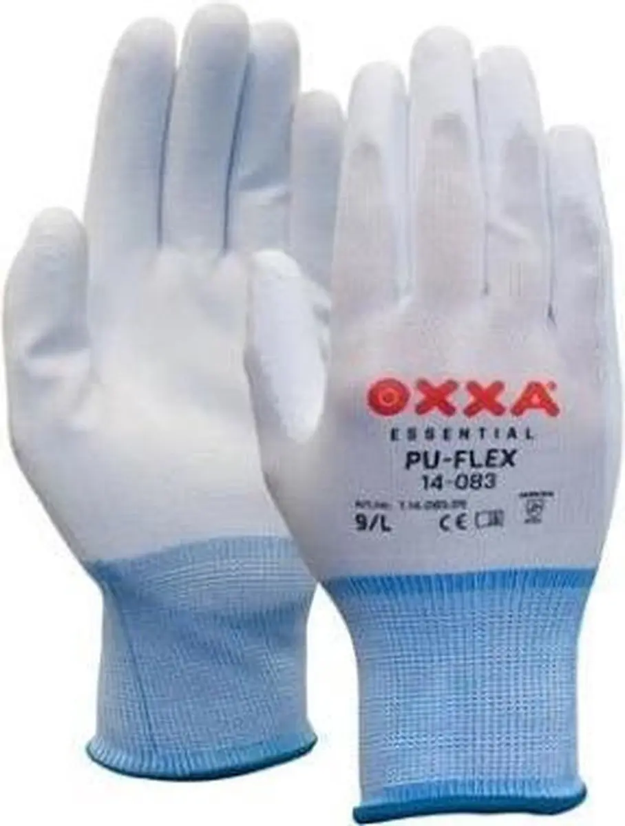Oxxa PU-Flex 14-083 Handschoen - L - Wit/Blauw