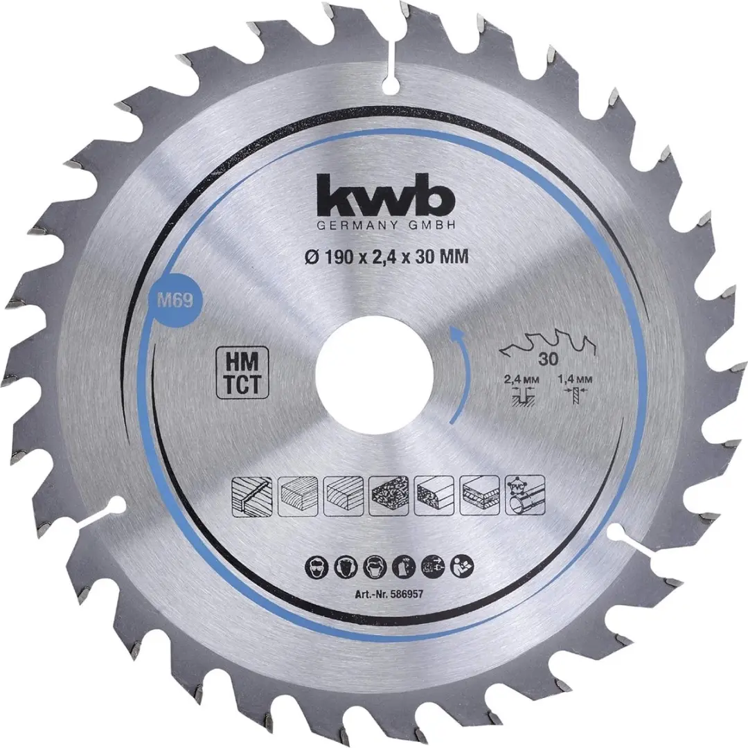 KWB Cirkelzaagblad 190mm x 30 Tanden