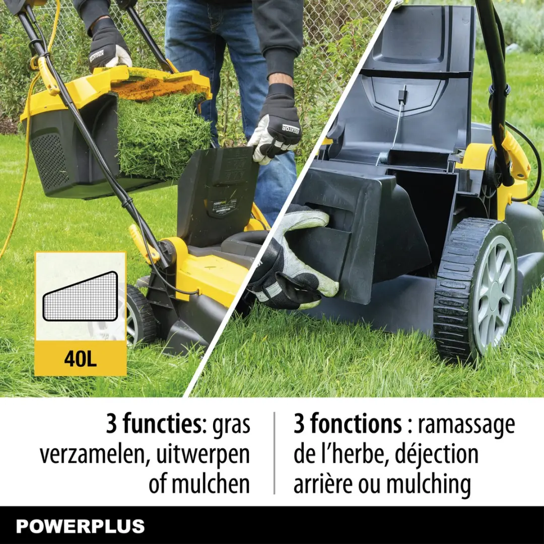Powerplus POWXG6281 Elektrische Grasmaaier 2000W - 420mm - 40L
