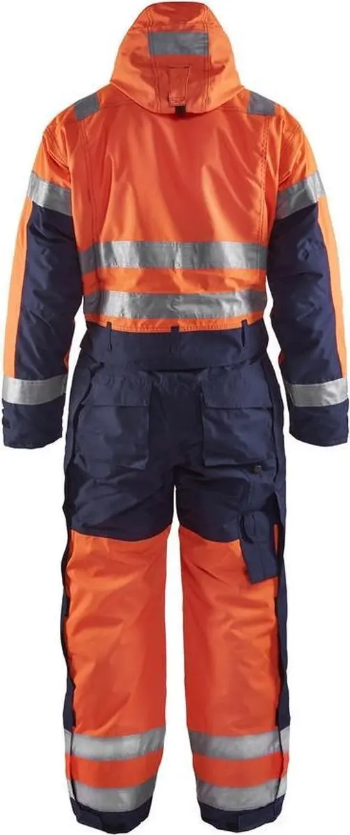 Blåkläder Winteroverall High Vis 6763-1977 - Maat 62 - Oranje/Marineblauw