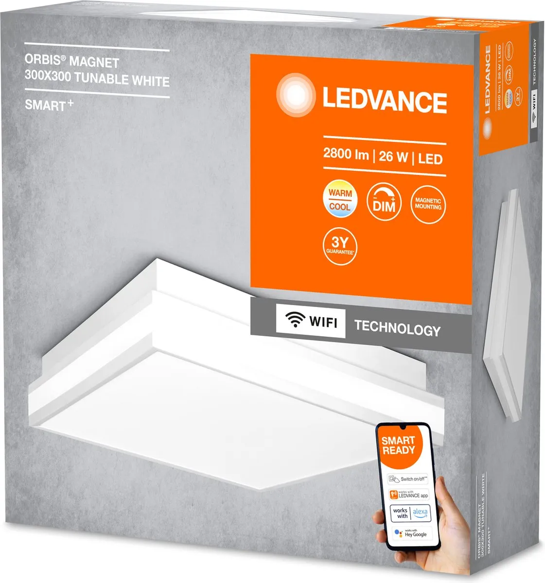 LEDVANCE Decorative Ceiling Wifi 26W Tunable White - RGB - IP20 - afbeelding 5 van 6