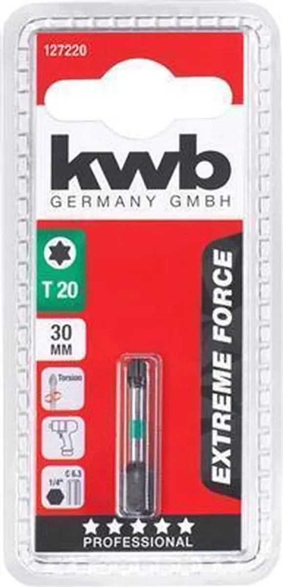 KWB Bit T20 Impact Torx 30mm - 1 Stuk
