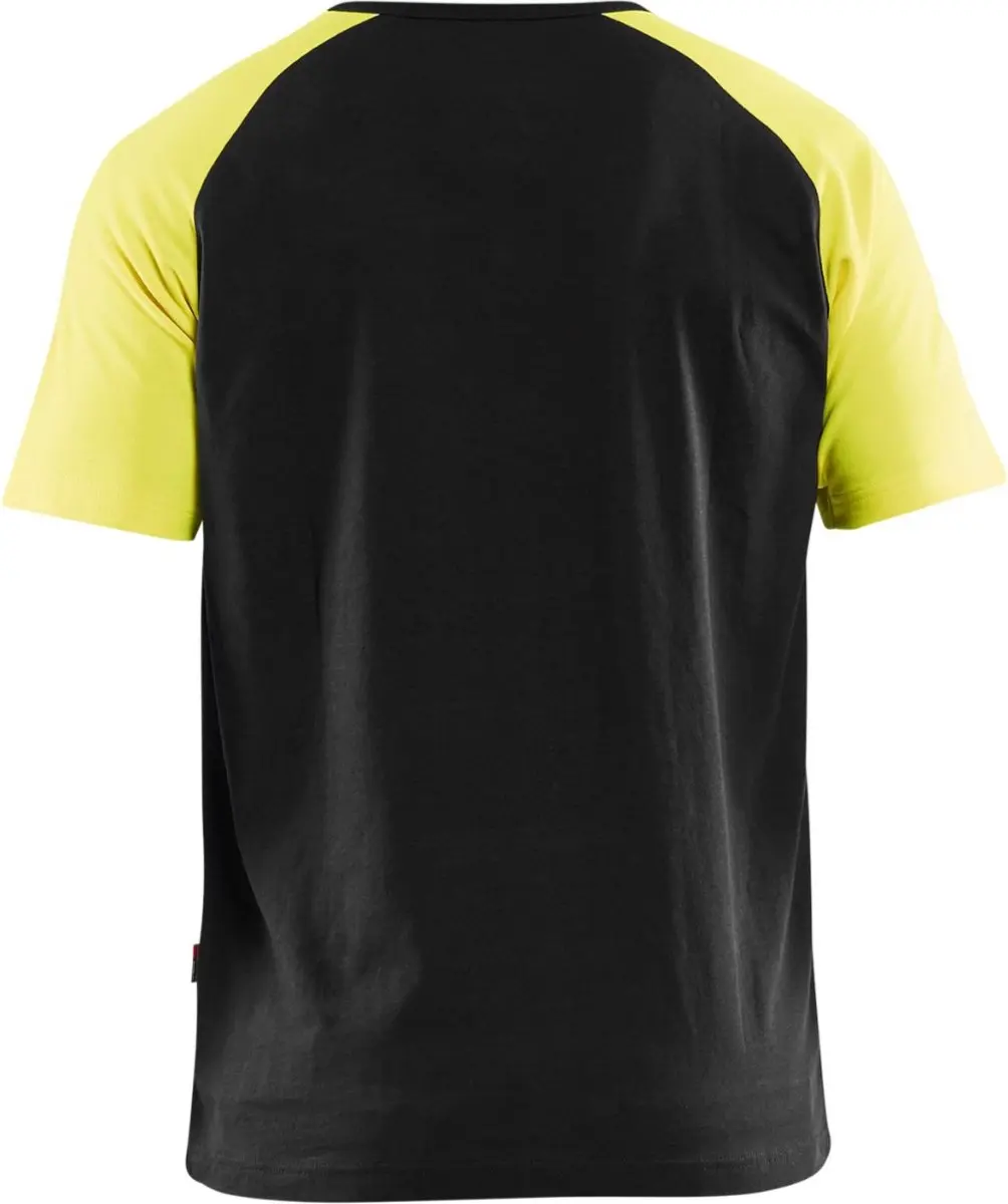 Blåkläder T-shirt 3515-1030 - XS - Zwart/High Vis Geel
