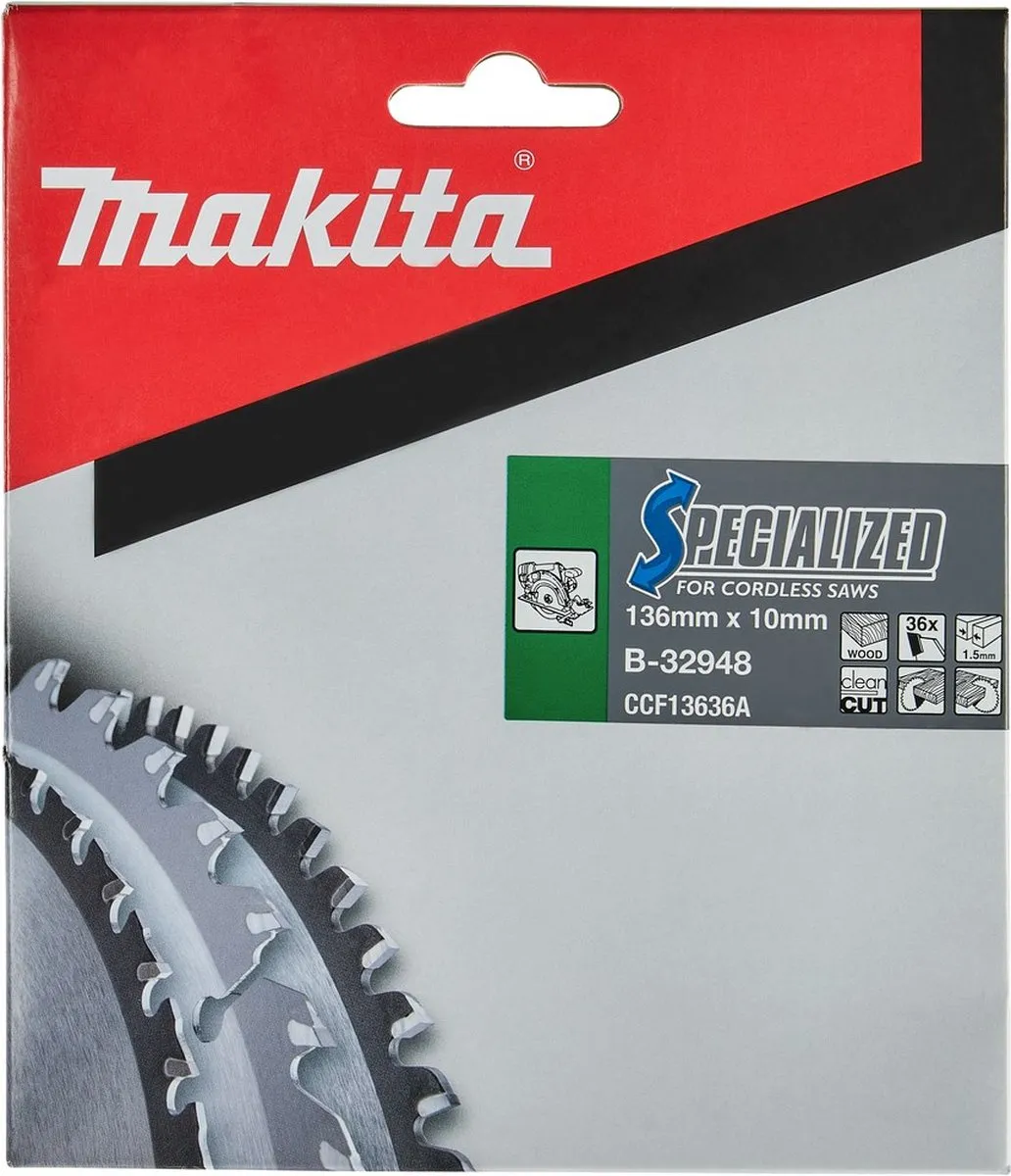 Makita Cirkelzaagblad B-32948 Hout - Ø136mm 36T