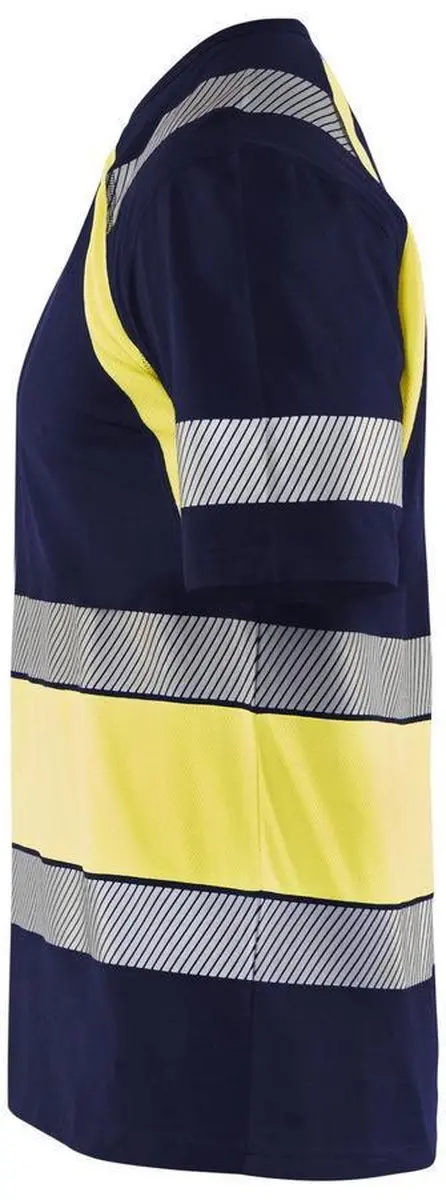 Blåkläder T-shirt High Vis 3421-1030 - Marine/High Vis Geel S