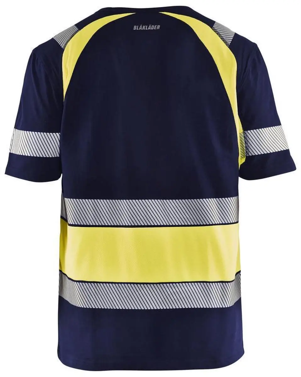 Blåkläder T-shirt High Vis 3421-1030 - Marine/High Vis Geel S