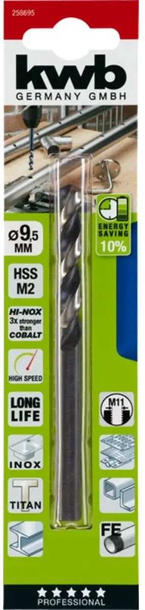 KWB Metaal-spiraalboor 9.5mm