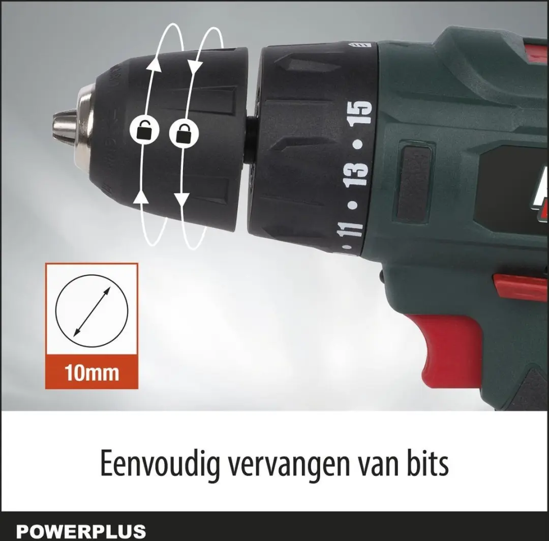 Powerplus POWP8040 Dual Power Accuboormachine 18V - 2x 2000mAh