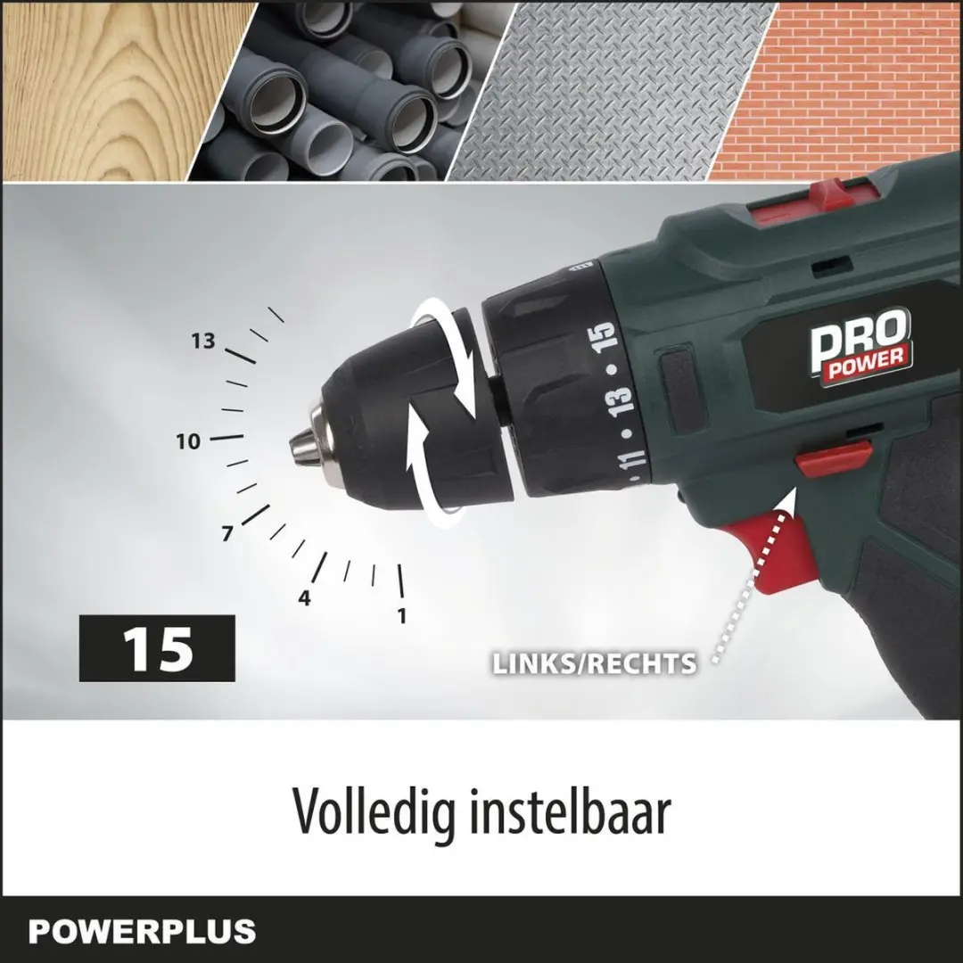 Powerplus POWP8040 Dual Power Accuboormachine 18V - 2x 2000mAh