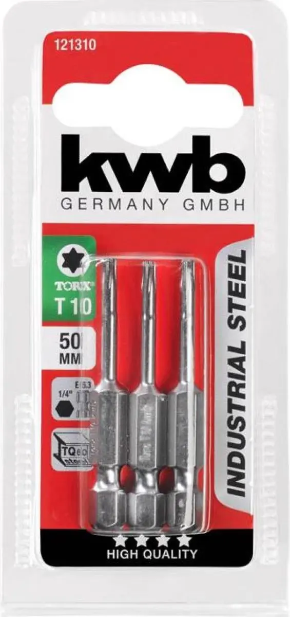 KWB Torx T10 Schroefbit 50mm - 3 Stuks