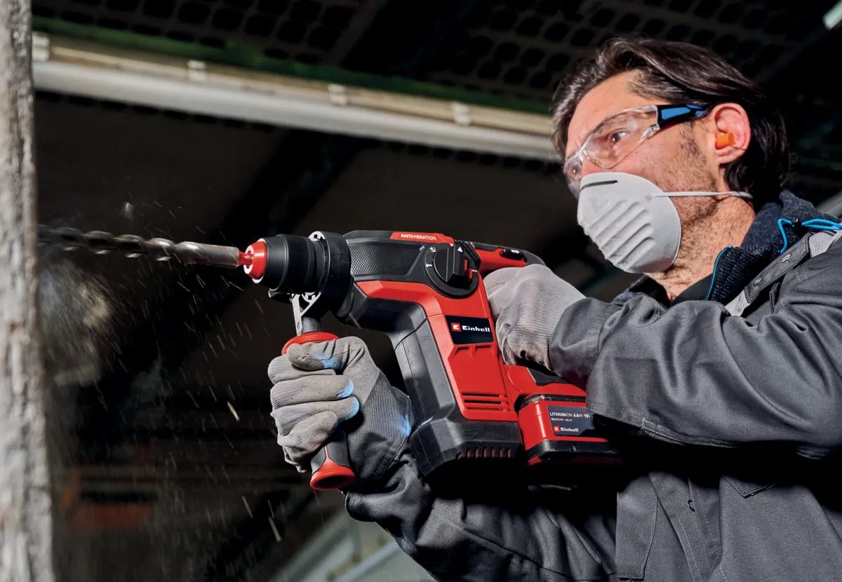 Einhell Professional TP-HD 18/28 Li BL+4 Accu Boorhamer - 3J - SDS-plus - 4-functies - 28mm - afbeelding 6 van 6