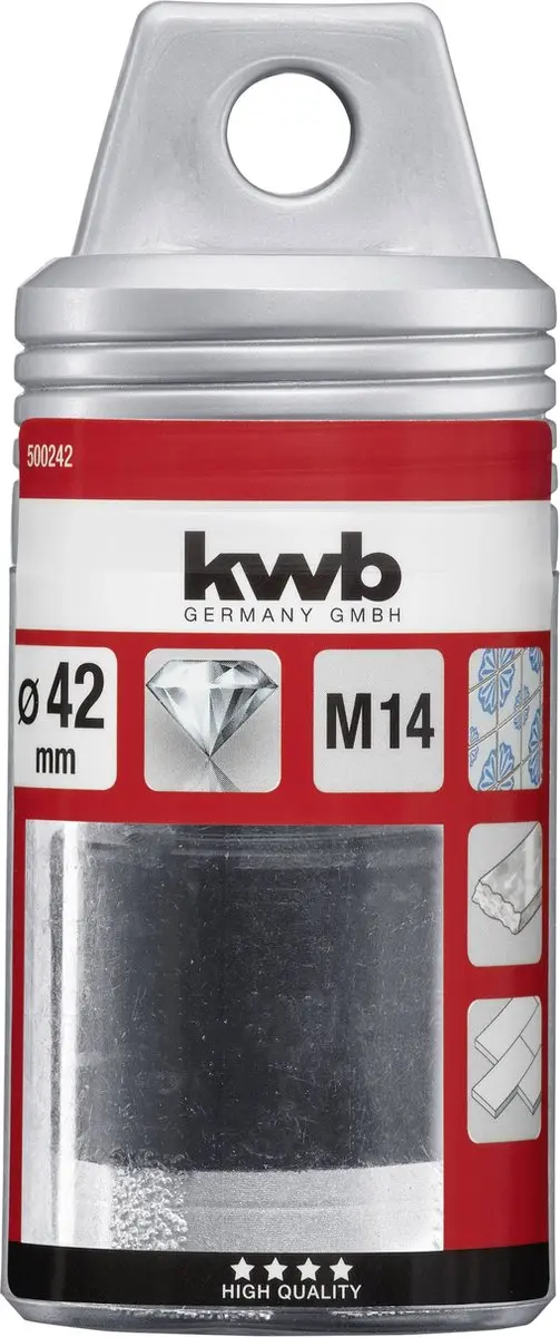KWB HM Fliesenboor M14 42mm - 30mm - 1 Stuk