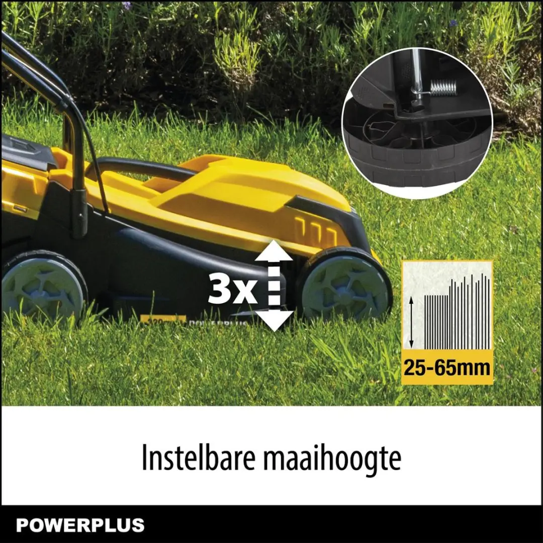 Powerplus POWEG62203 Elektrische Grasmaaier 1000W - 320mm